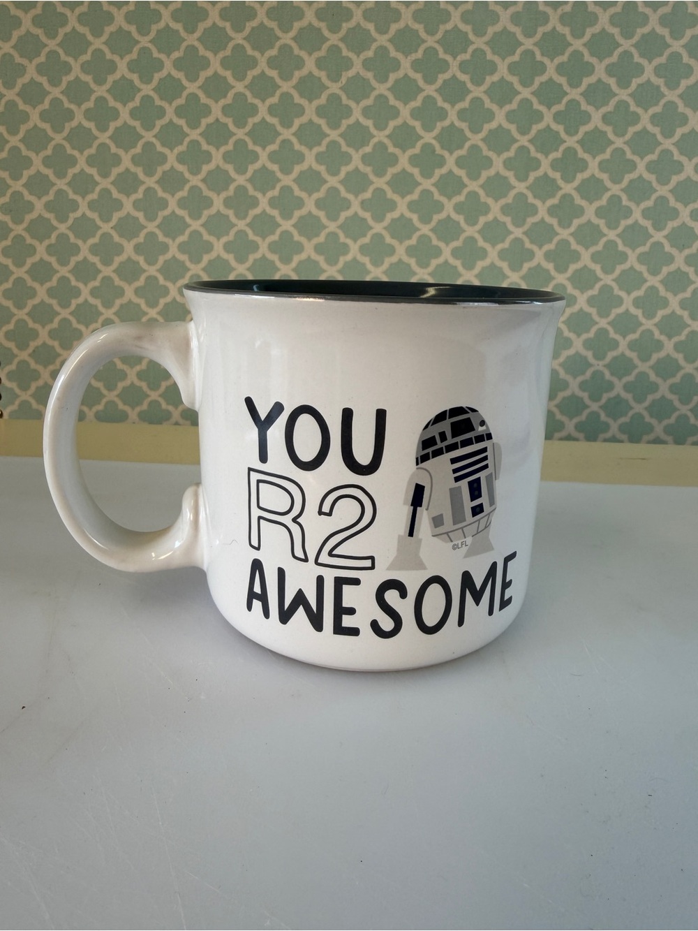 Star Wars White and Black R2-D2 'You R2 Awesome' Mug